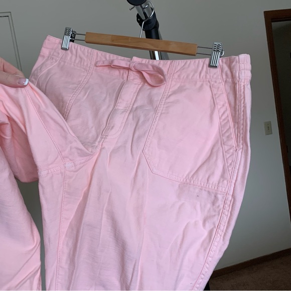 J. Crew Tie Waist Pull On Camp Pant Pink Women’s Large - Picture 3 of 9